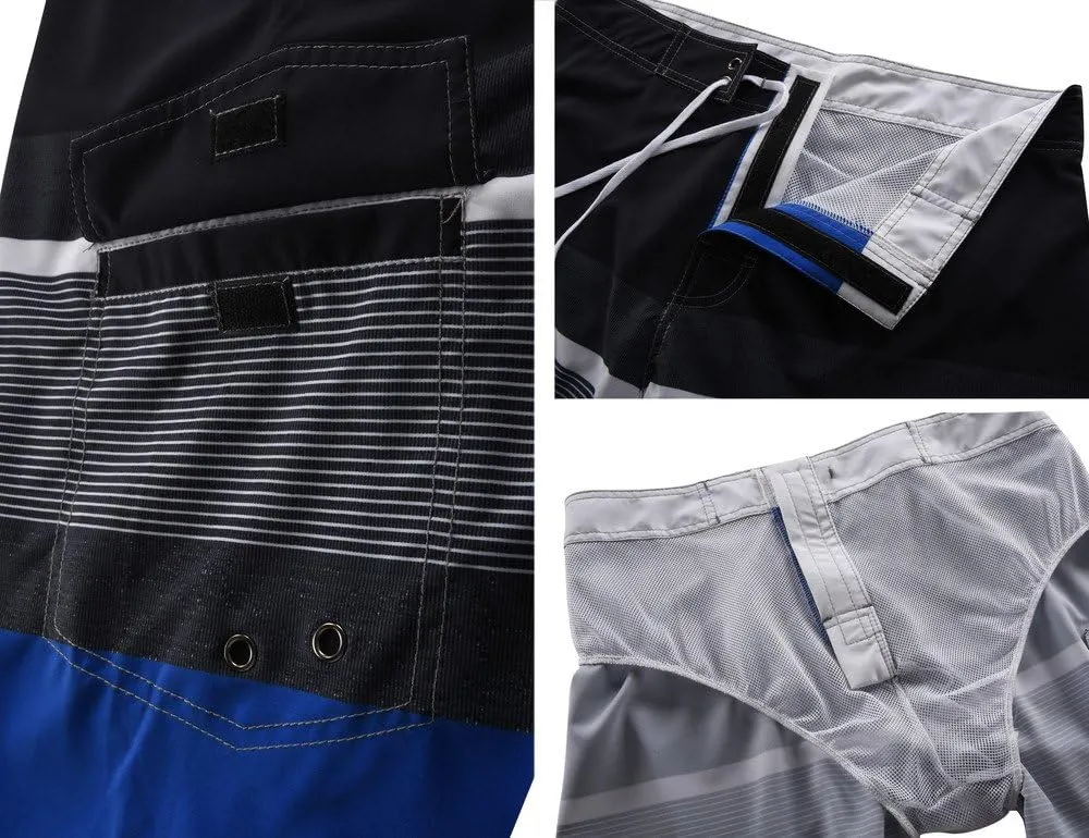 ninovino Men's Sportwear Swim Trunks Quick Dry Board Shorts with Lining