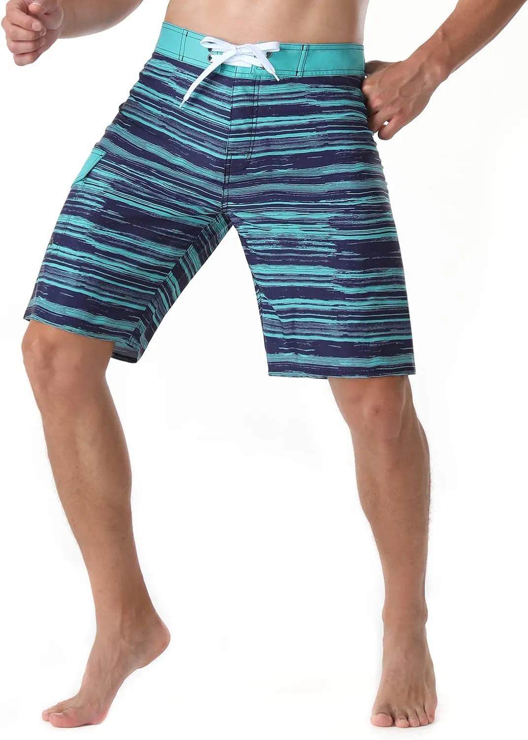 ninovino Men's Sportwear Swim Trunks Quick Dry Board Shorts with Lining