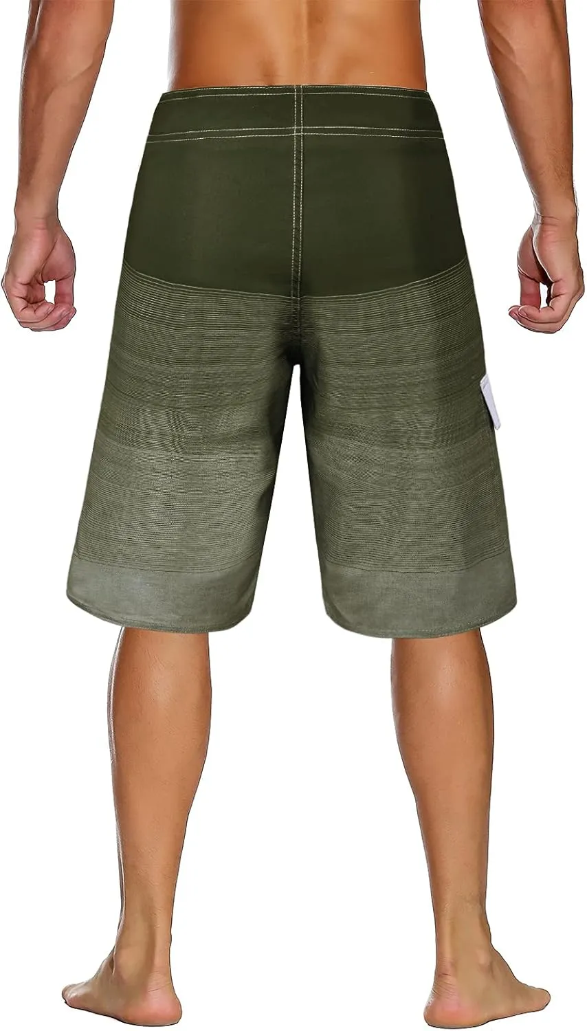 ninovino Men's Sportwear Swim Trunks Quick Dry Board Shorts with Lining