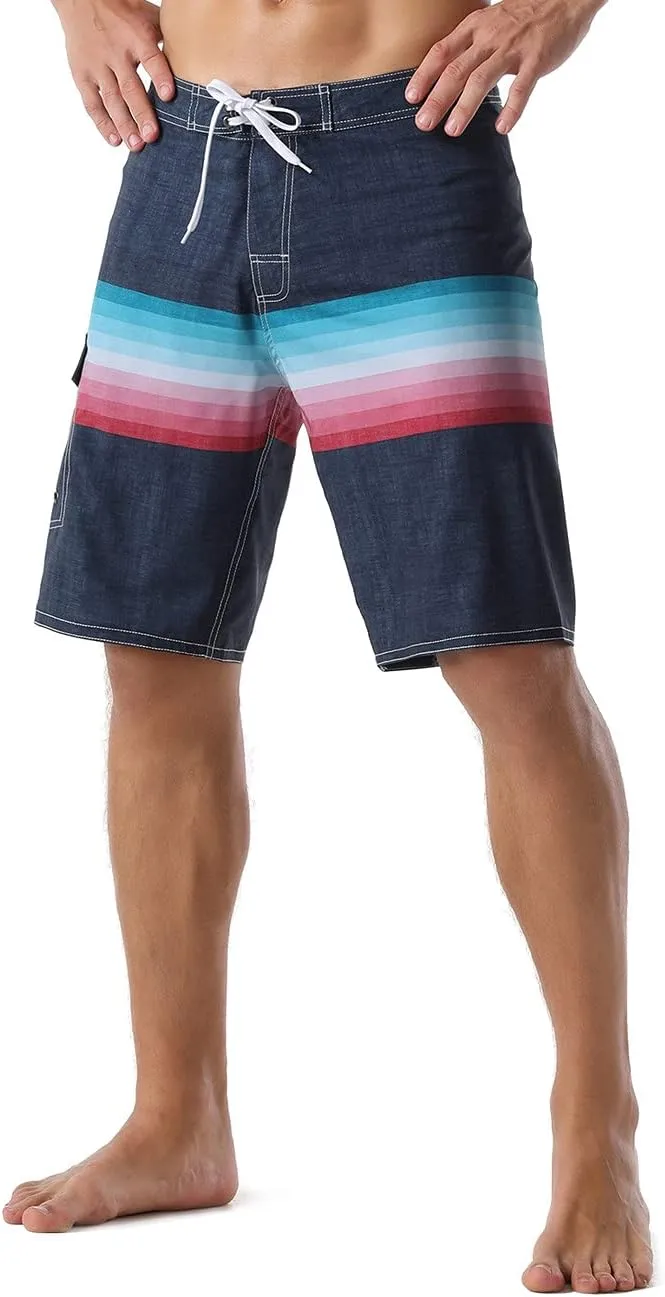 ninovino Men's Sportwear Swim Trunks Quick Dry Board Shorts with Lining