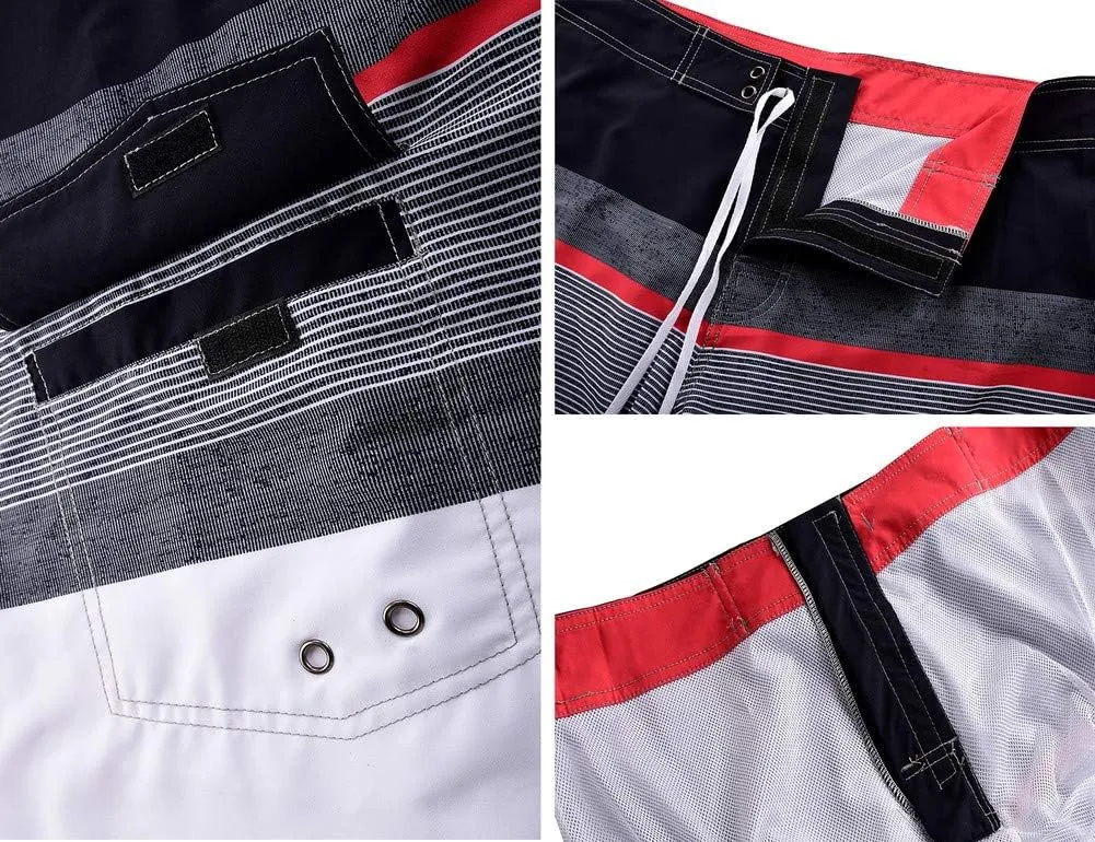 ninovino Men's Sportwear Swim Trunks Quick Dry Board Shorts with Lining