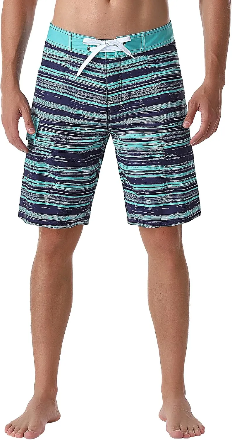 ninovino Men's Sportwear Swim Trunks Quick Dry Board Shorts with Lining