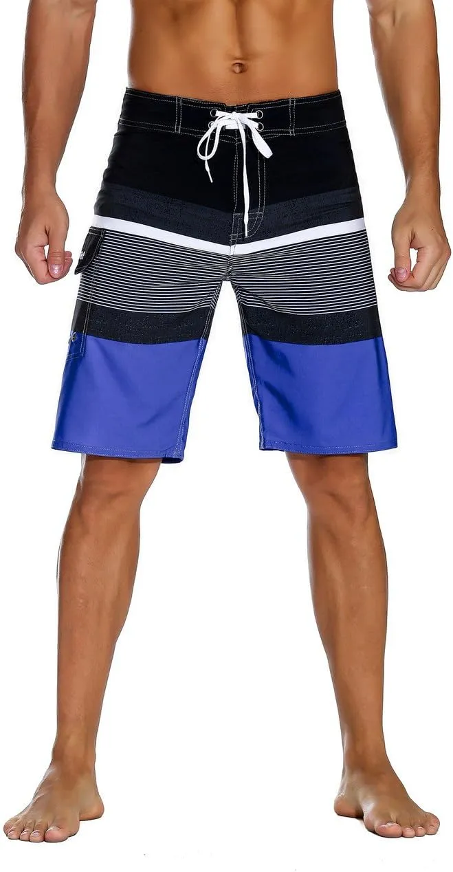 ninovino Men's Sportwear Swim Trunks Quick Dry Board Shorts with Lining