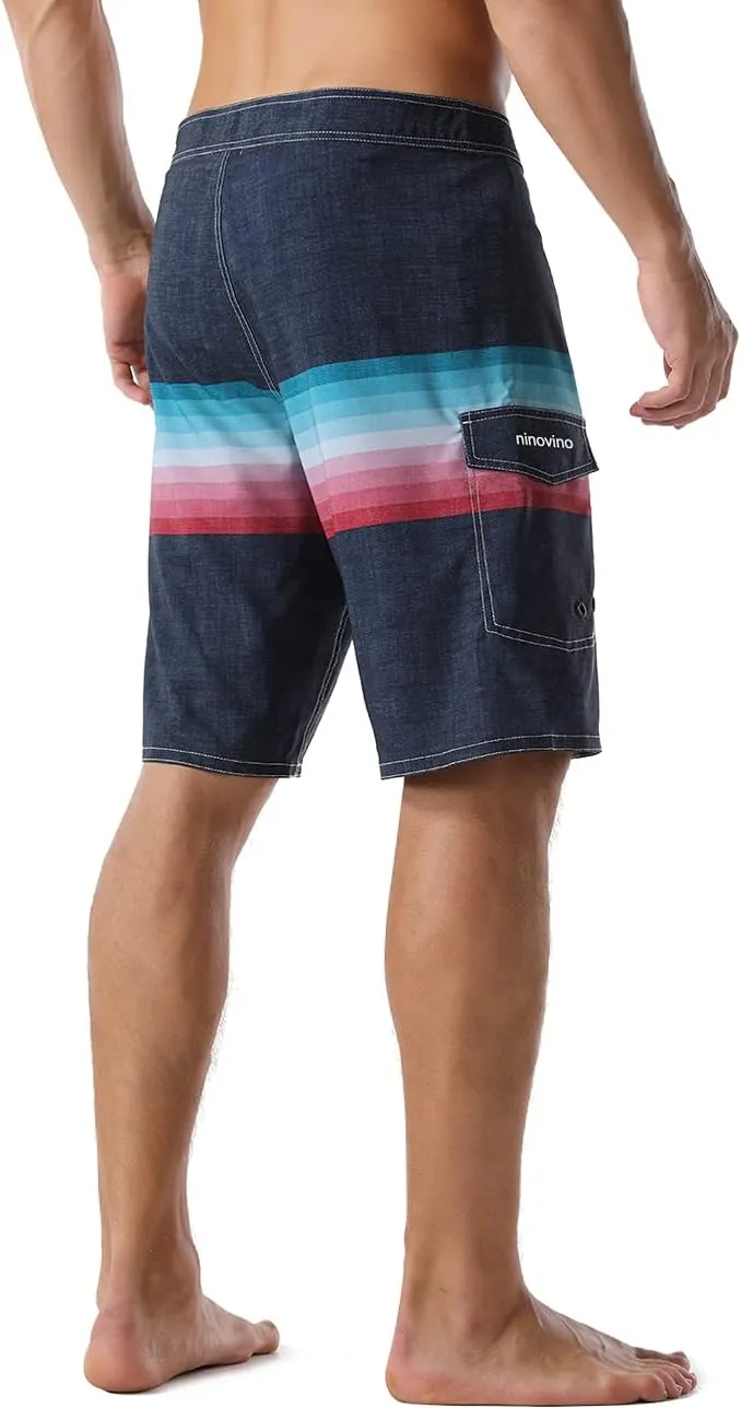 ninovino Men's Sportwear Swim Trunks Quick Dry Board Shorts with Lining