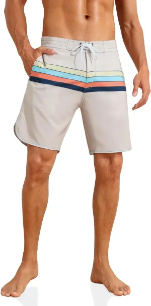 Nonwe Men's Sportwear Quick Dry Board Shorts with Lining