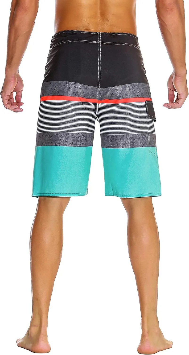 Nonwe Men's Sportwear Quick Dry Board Shorts with Lining