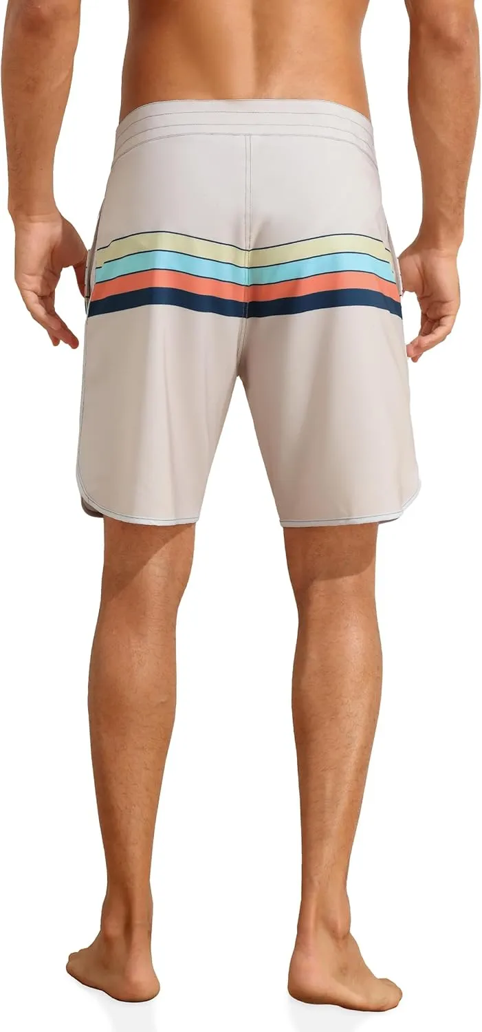Nonwe Men's Sportwear Quick Dry Board Shorts with Lining