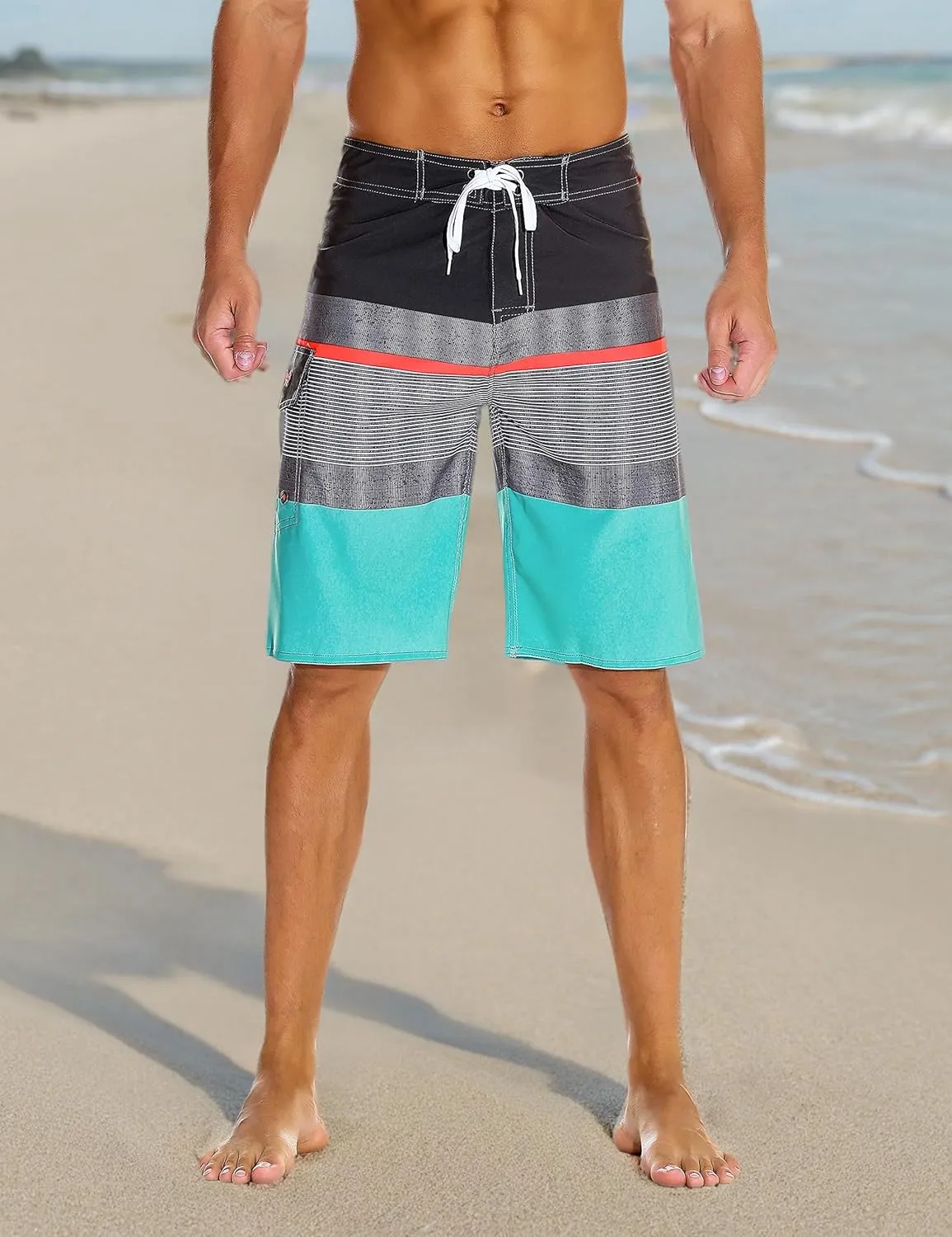 Nonwe Men's Sportwear Quick Dry Board Shorts with Lining