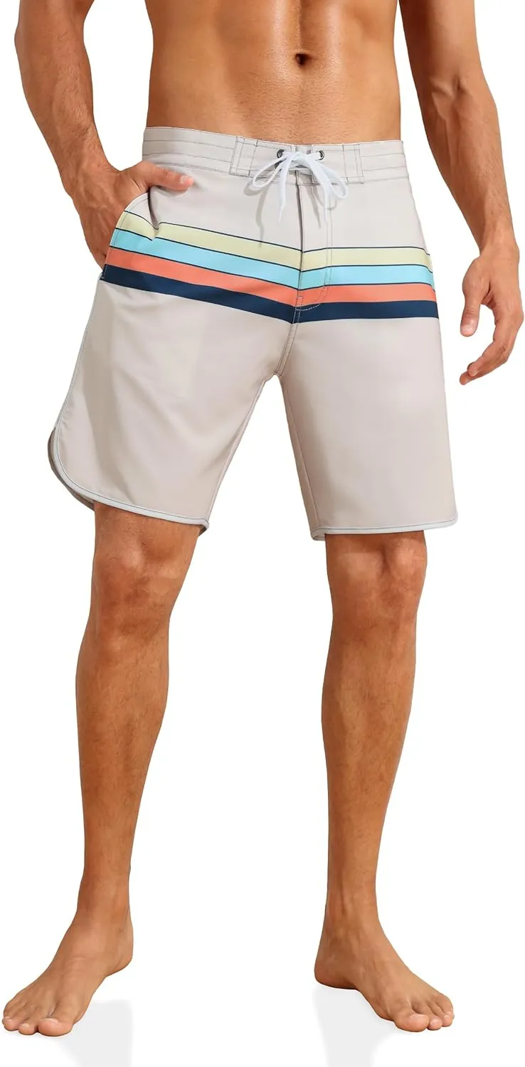 Nonwe Men's Sportwear Quick Dry Board Shorts with Lining