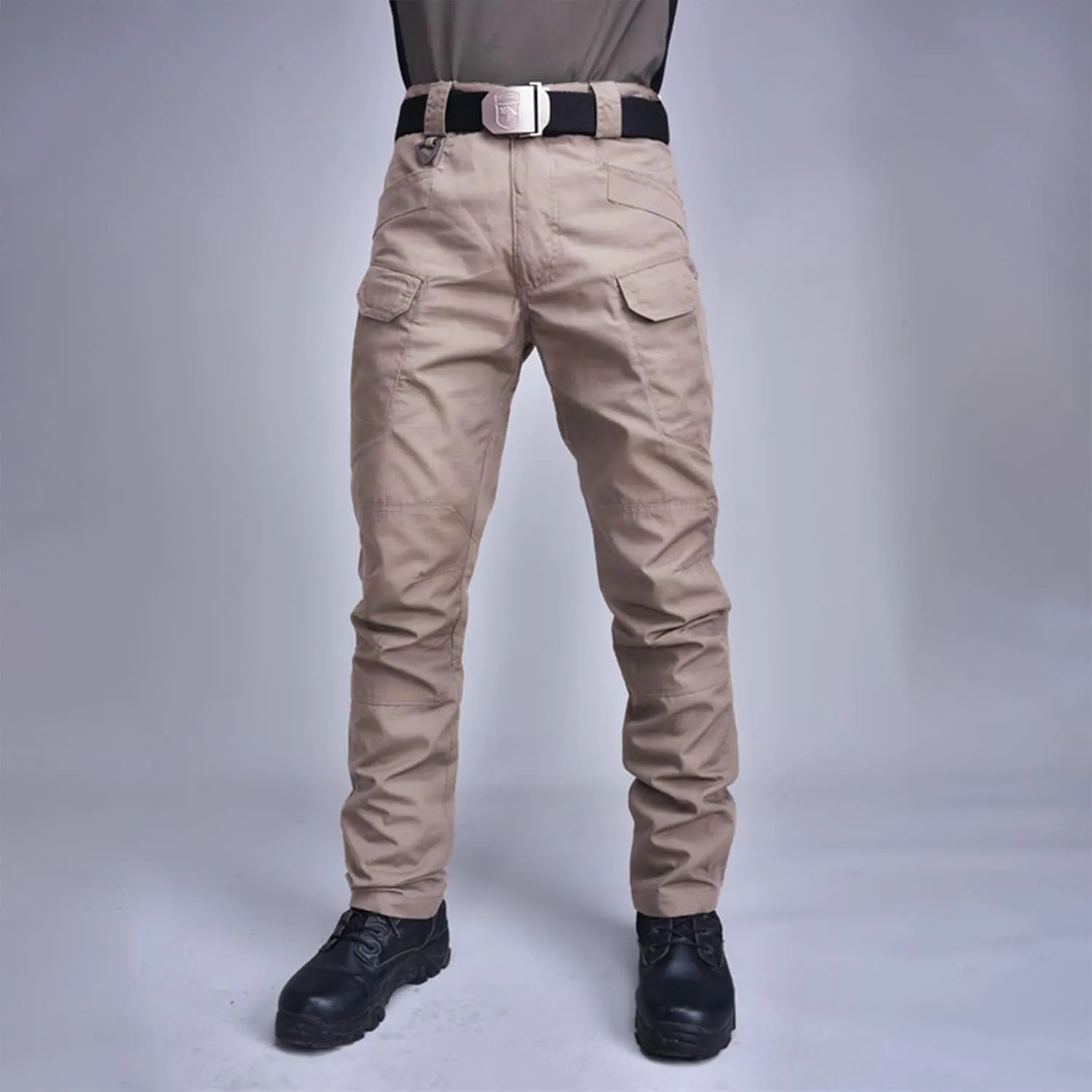 OIOLOYJM Cargo Pants for Men Relaxed Fit Work Hiking Waterproof Pants Stretch Tactical Pants Lightweight Outdoor Travel Pants