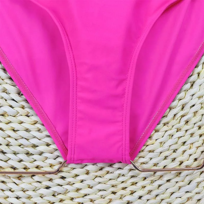 One Piece Swimsuit Women Tummy Control Sexy Low Cut Bathing Suits Sleeveless Bikini Backless Summer Beach Swimwear