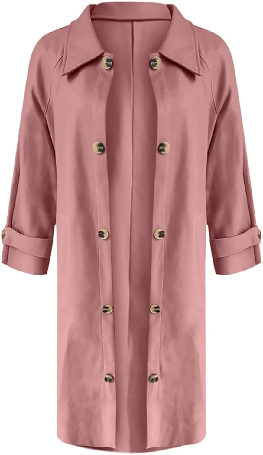 Petite Trench Coat Casual Fuzzy Jacket Loose Fitting Warm Winter Outwear Fashion Lapel Jacket Coats Overcoat for