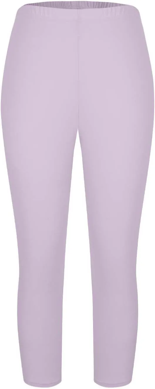 Plus Size Capri Pants for Women Pull-On Stretchy Elastic Waist Leggings Casual Yoga Workout Running Cropped Pants