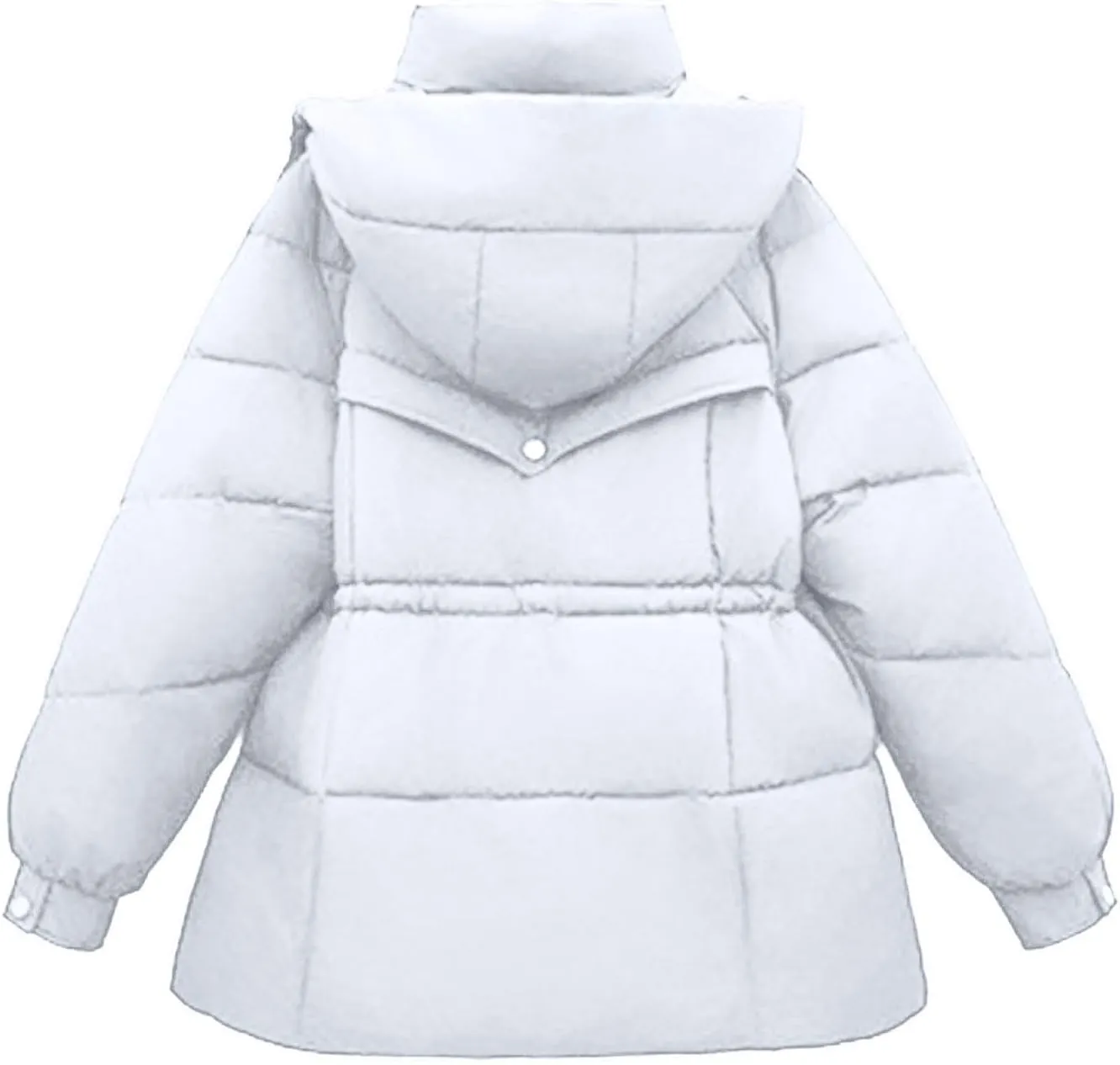 Puffer Jacket Women Hooded Winter Warm Down Coats Parka Quilted Puffy Jacket Waterproof Thick Outerwear with Pockets