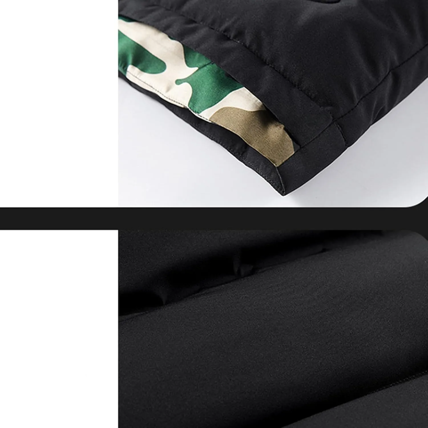 Puffer Vest with Hoodie Men Big and Tall Warm Vest Zip Up Sleeveless Jacket Lightweight Winter Vest with Pockets