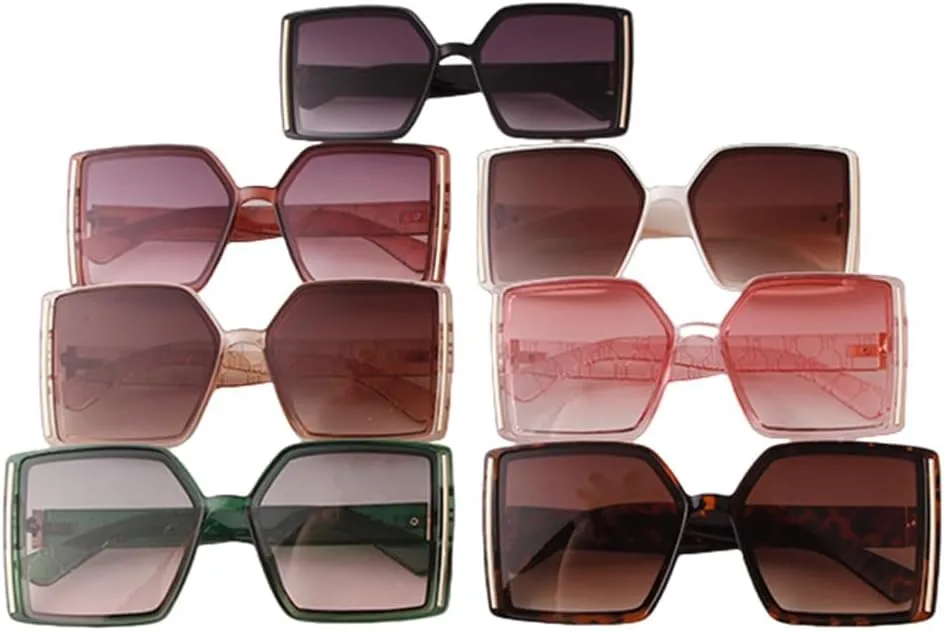 Retro Fashion Green Sunglasses Women Luxury Trendy Leopard Oversized Sun Glasses Female
