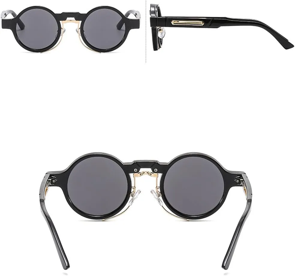 Retro Round Sunglasses For Women Men Punk Driving White Fashion Sun Glasses Vintage Shades UV400 Female Male