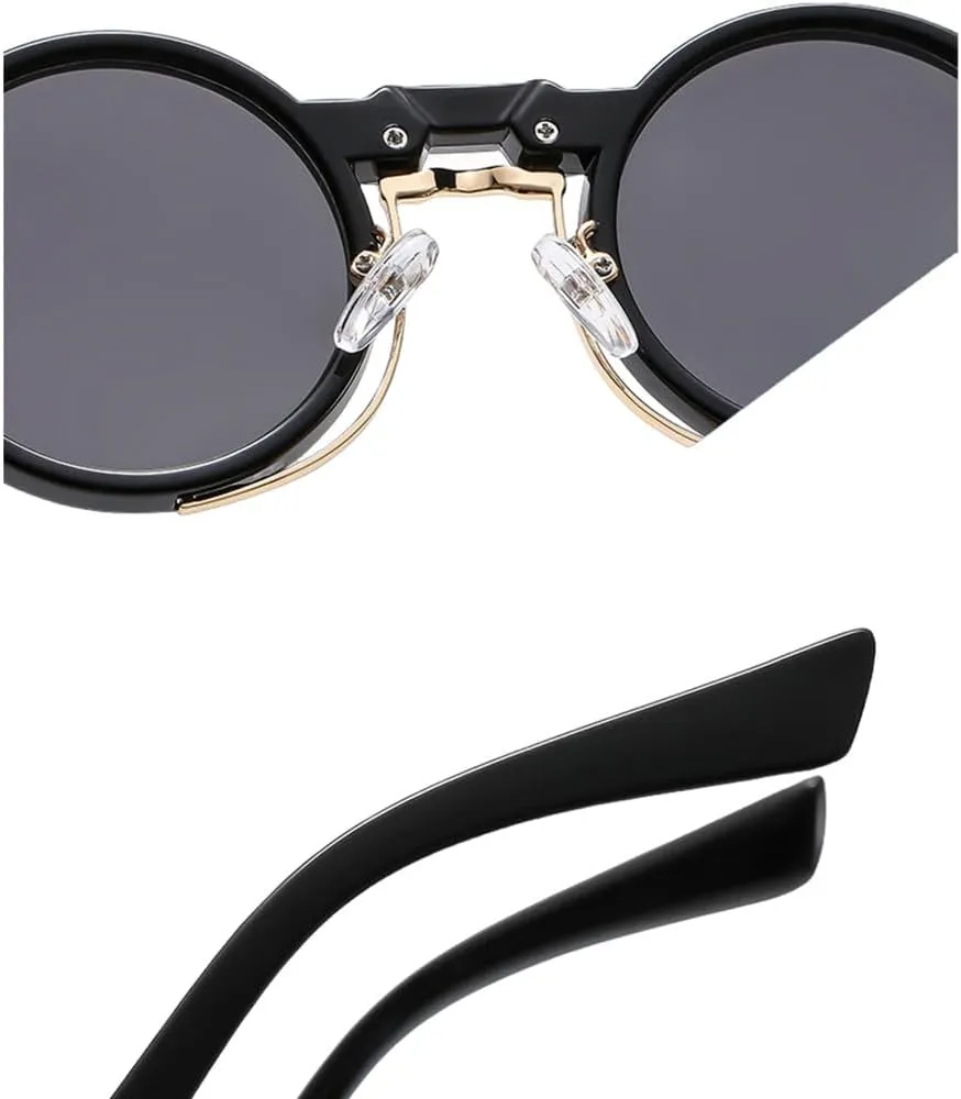 Retro Round Sunglasses For Women Men Punk Driving White Fashion Sun Glasses Vintage Shades UV400 Female Male