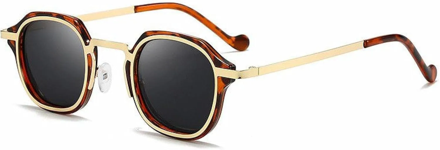 Retro Steampunk Sunglass Small Sun Glasses for Man Woman Metal Frame Eyewear Uv400