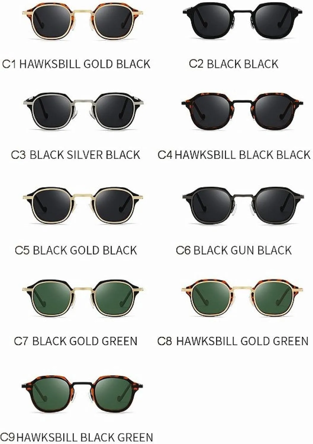 Retro Steampunk Sunglass Small Sun Glasses for Man Woman Metal Frame Eyewear Uv400