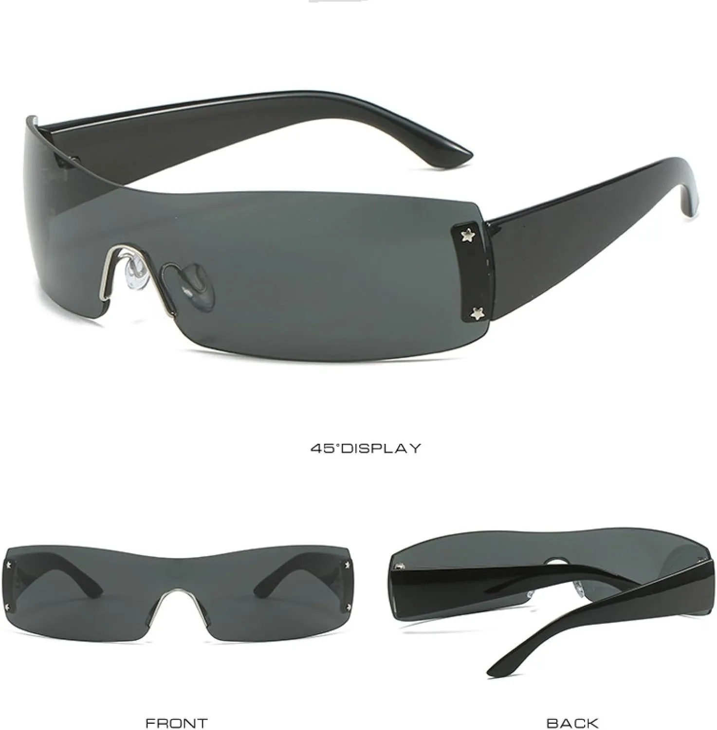 Rimless Women Men Fashion Sun Glasses Punk Outdoors Cycling Shades Uv400