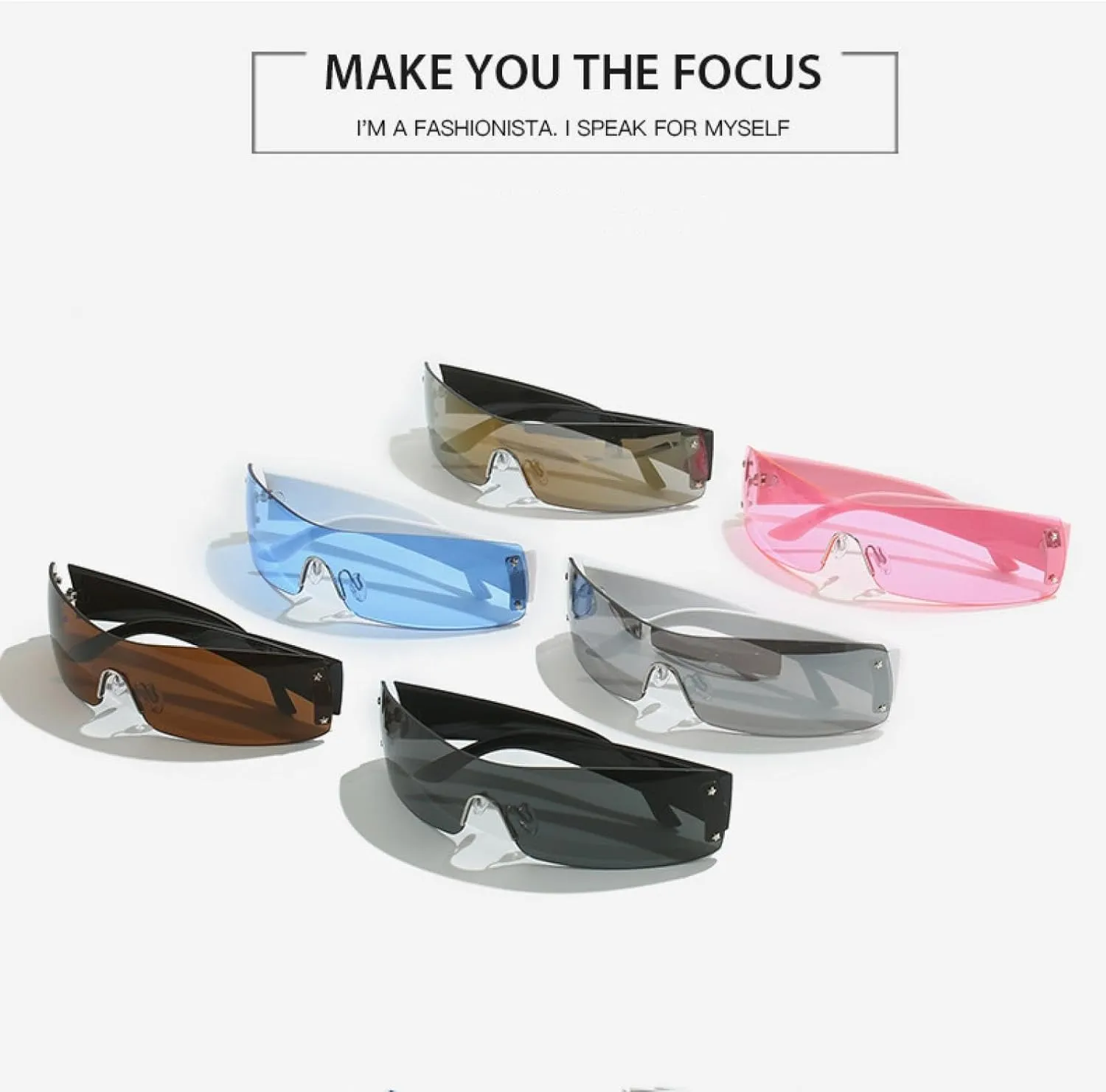 Rimless Women Men Fashion Sun Glasses Punk Outdoors Cycling Shades Uv400