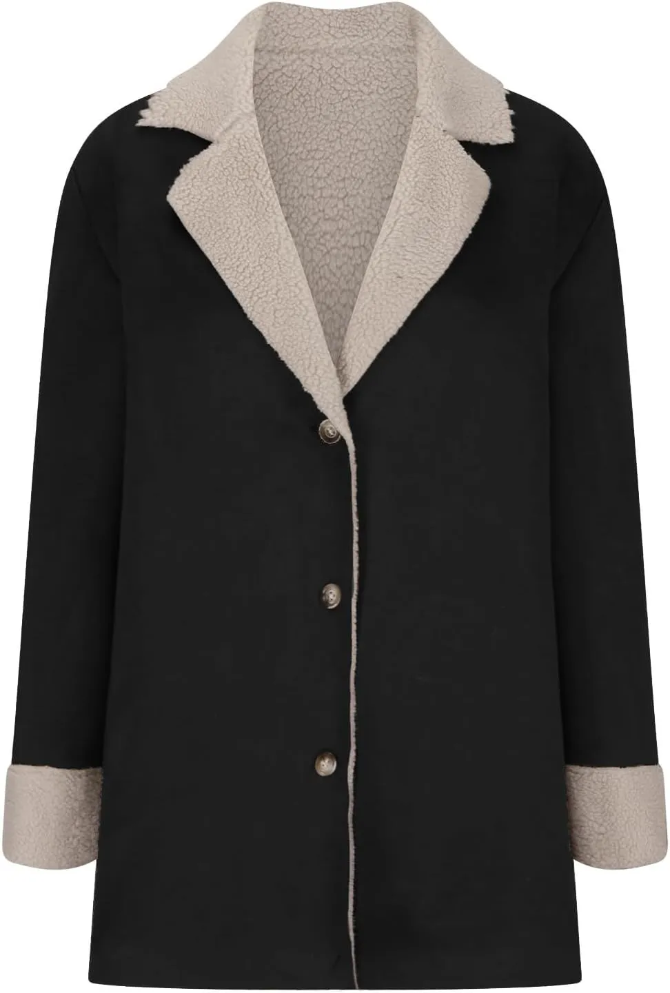 Sherpa Lined Jackets for Women Winter Suede Coats Long Trench Coat Single Breasted Overcoats Long Coats