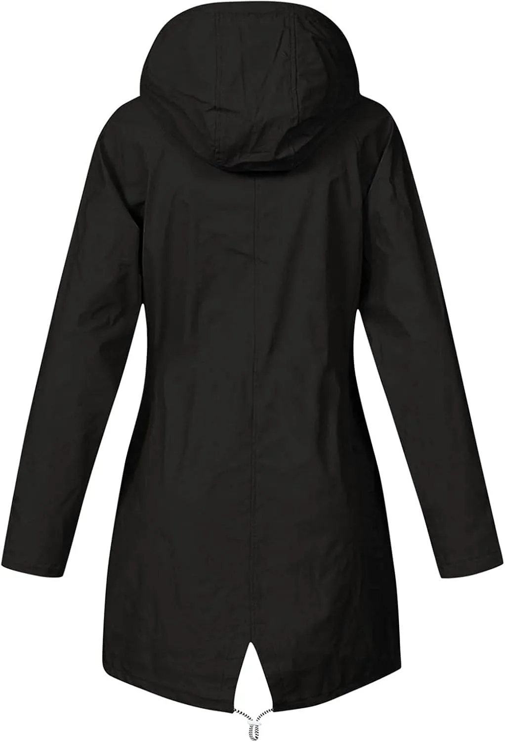 STYESH Raincoat Women Waterproof Long Hooded Trench Coats Striped Lined Windbreaker Travel Jacket Plus Size Raincoat Jackets