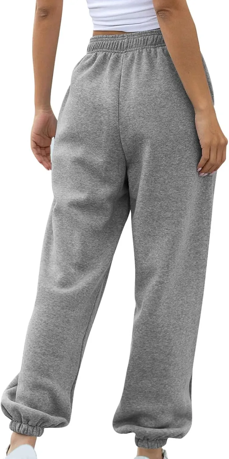 Sweatpants Women High Waisted Sweatpants Workout Active Joggers Pants Baggy Lounge Bottoms Cinch Bottom Sweatpants