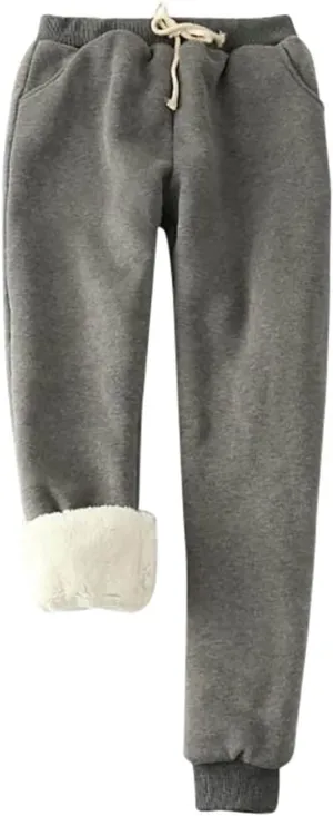 Sweatpants Women Winter Warm Fleece Lined Leggings Women Sherpa Active Running Jogger Pants Womens Fall Fashion 2024