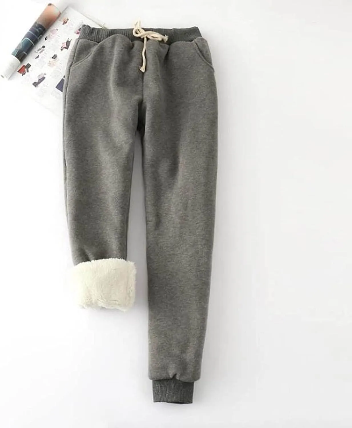 Sweatpants Women Winter Warm Fleece Lined Leggings Women Sherpa Active Running Jogger Pants Womens Fall Fashion 2024