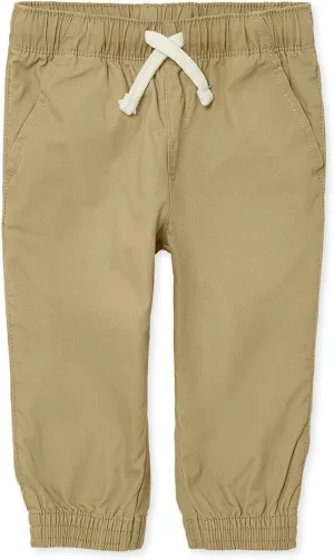 The Children's Place,Baby Boys,and Toddler Stretch Pull on Jogger Pants,Flax,5 Years