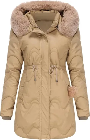 Today Prime on Winter Coat for Women Large Size Mid Length Coat Wool Blend Coat Women Womens Winter Coats Mid Length Women's Winter Jackets with Hoods