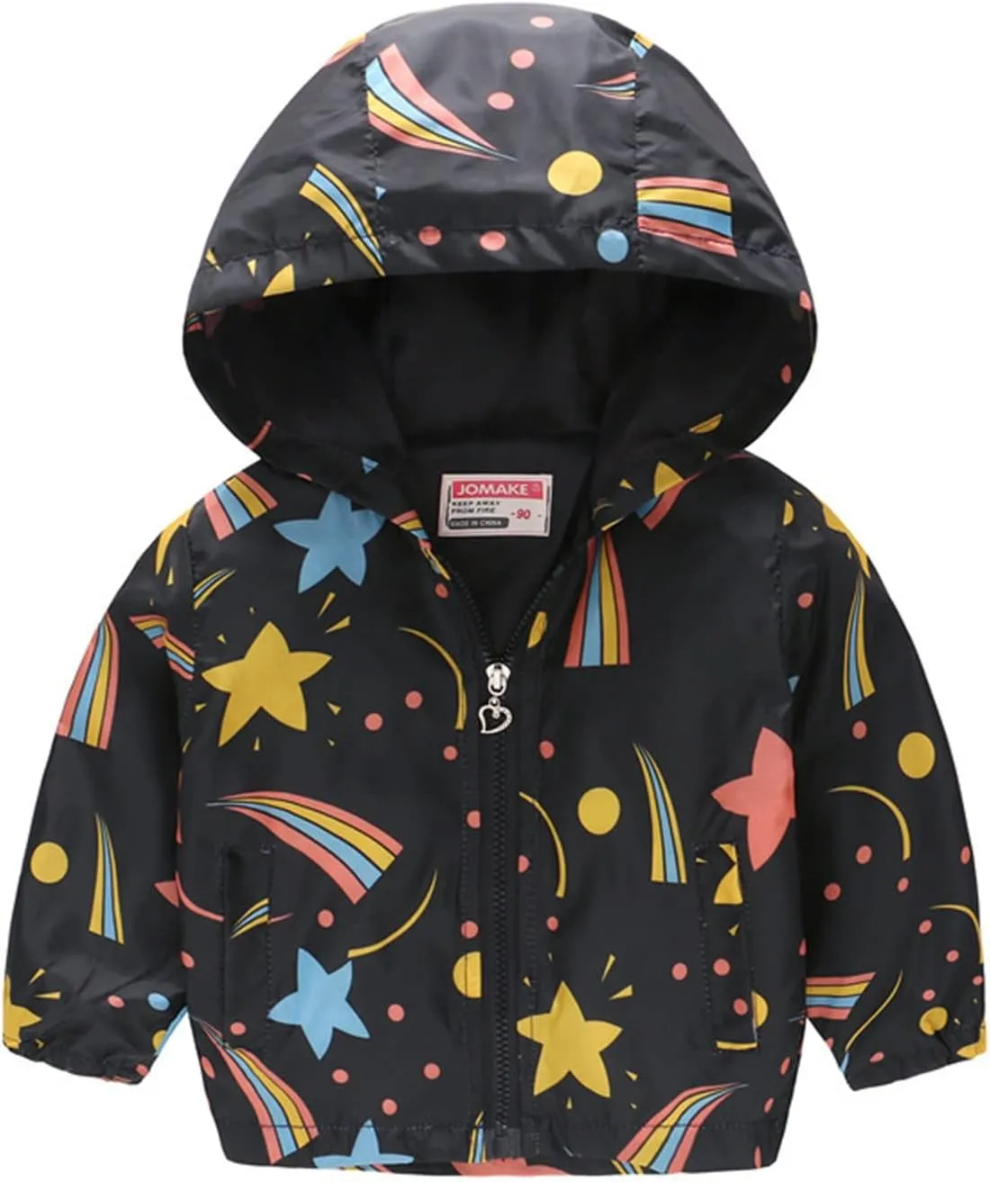 Toddler Boys Girls Hooded Jacket Hoodie Windbreaker Zip Coats Kids Trench Lightweight Windproof Casual Outerwear Jackets