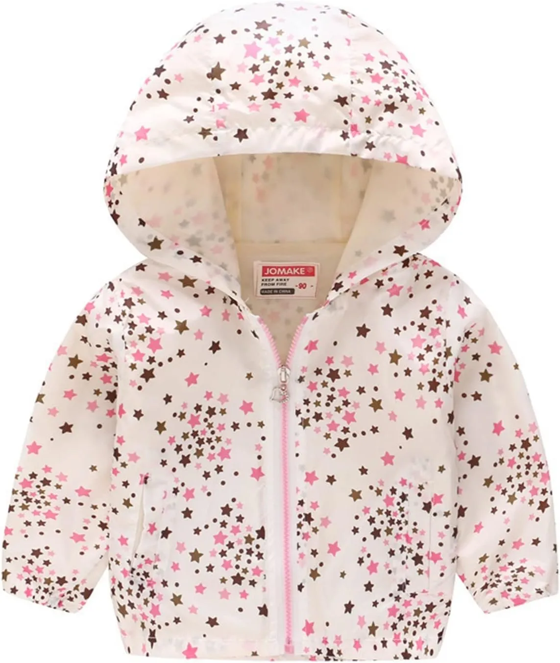 Toddler Boys Girls Hooded Jacket Hoodie Windbreaker Zip Coats Kids Trench Lightweight Windproof Casual Outerwear Jackets