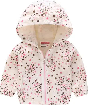 Toddler Boys Girls Hooded Jacket Hoodie Windbreaker Zip Coats Kids Trench Lightweight Windproof Casual Outerwear Jackets