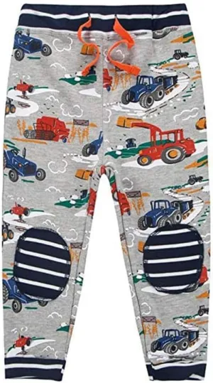 Toddler Boys Pants Cotton Bottoms for Kids Elastic Waist Jogging Trousers Active Sports Jogger Sweatpants 2-7T