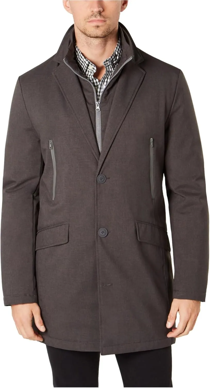 Tommy Hilfiger Mens Robert Raincoat, Grey, 36 Short