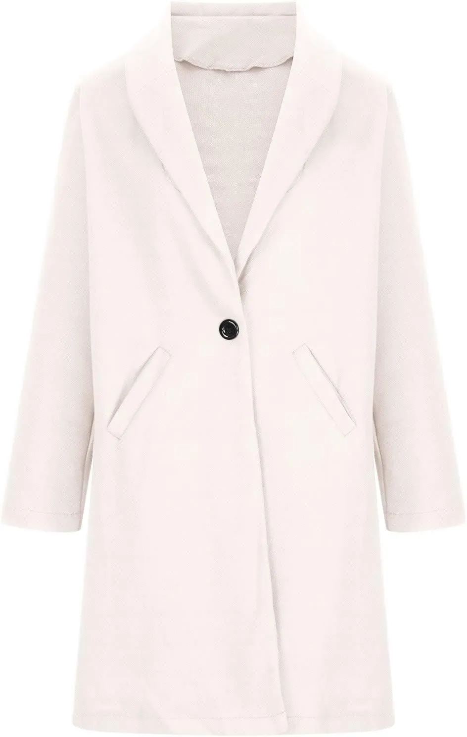 Trendy Fall Winter Trench Coat for Women Long Parka Jackets Elegant Suit Collar Blazer Cardigan Windbreaker