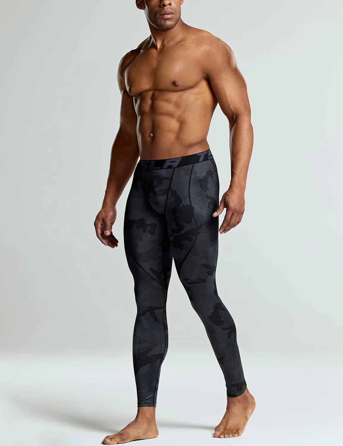 TSLA Men's Thermal Compression Pants, Athletic Sports Leggings & Running Tights, Wintergear Base Layer Bottoms