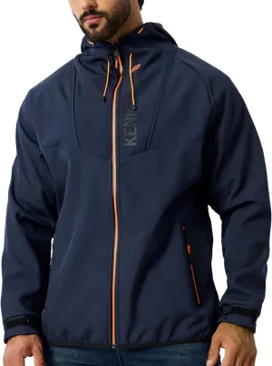 UIUO-UIPEU Men's Softshell Jackets Fleece Lined Waterproof Windbreaker Hooded Jackets for Men Hiking Golf Jacket Fall Winter