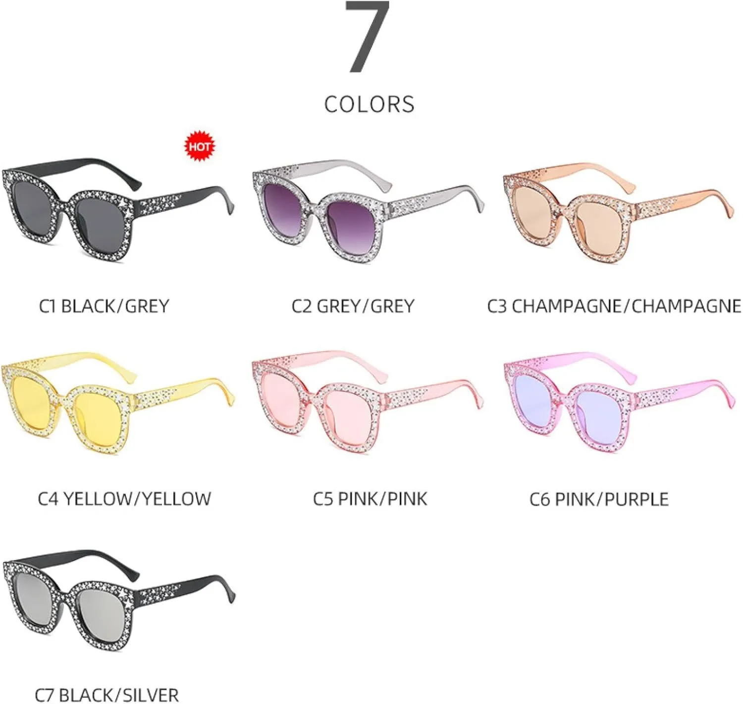 Vintage Luxury Gypsophila Sunglasses Women Trending Classic Punk Travel Sun Glasses Uv400