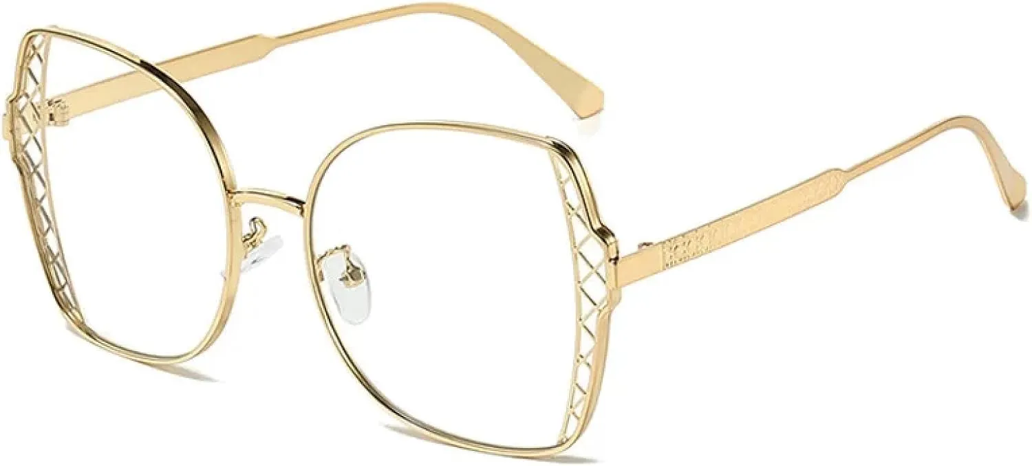Vintage Metal Sunglasses Uv400 Gradient Brown Pink Shades Fashionable Sun Glasses for Men and Women
