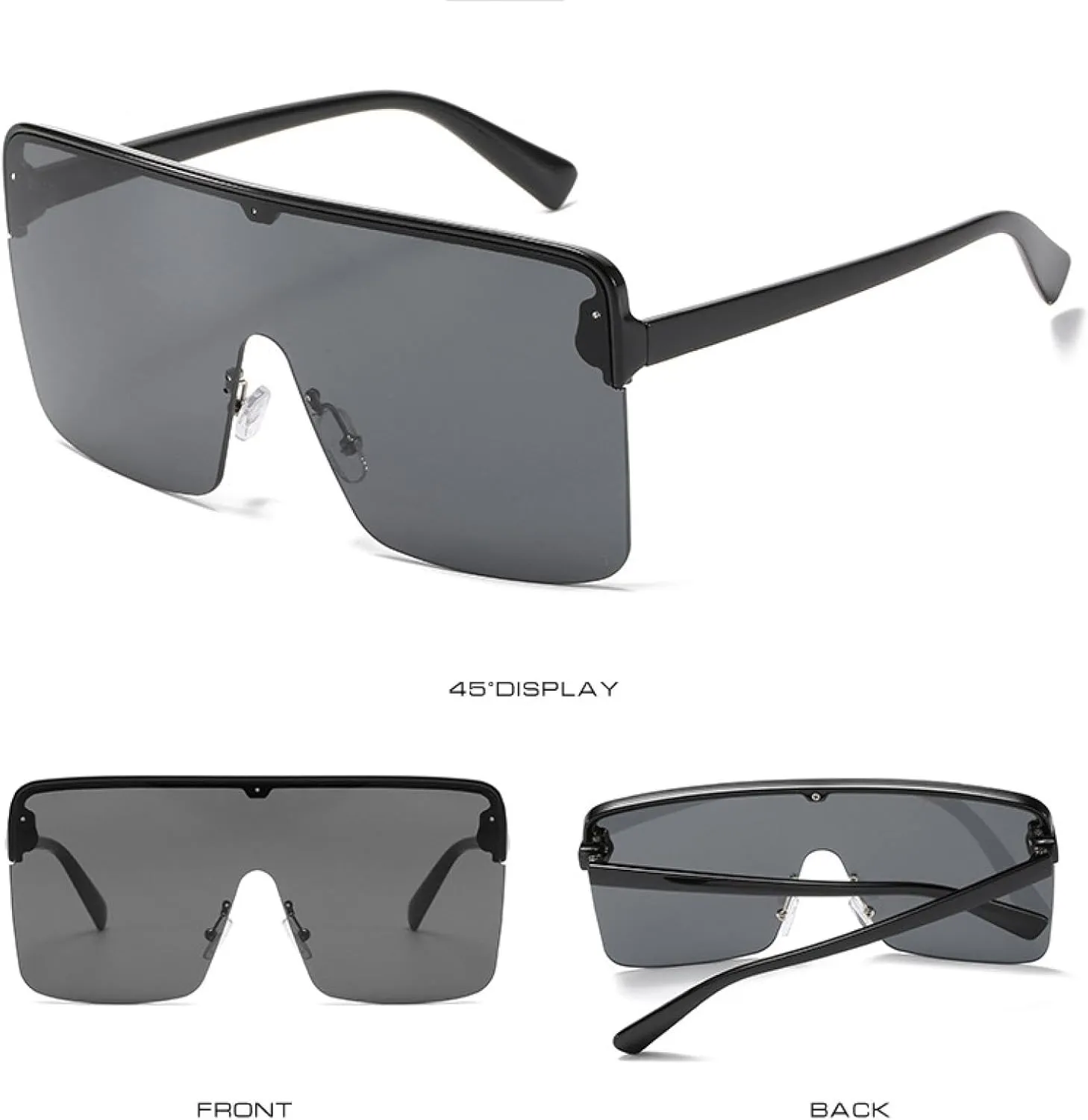Vintage Sunglasses Women Men Fashion Big Frame Glasses Female Driving Shades Uv400
