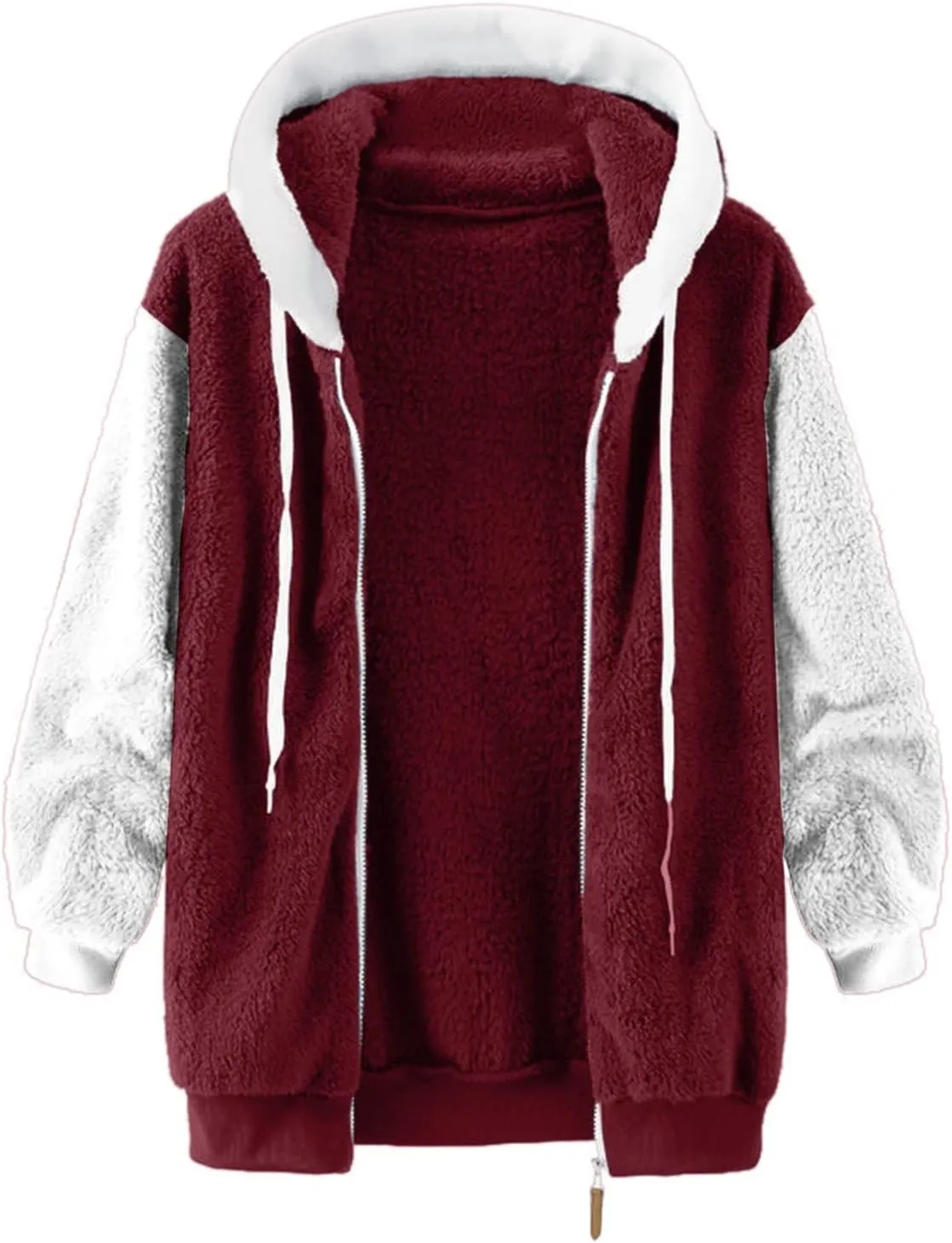 Wangxldd Ladies Fashion Casual Cardigan Sweaters Long Sleeve Zip Up Breathable Solid Hoodies Outerwear Coat Outerwear Coats