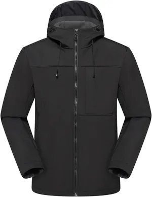 Waterproof Jackets For Men Casual Outdoor Outwear Winter Windproof Snow Coat Hiking Parka Jacket With Multi-Pockets