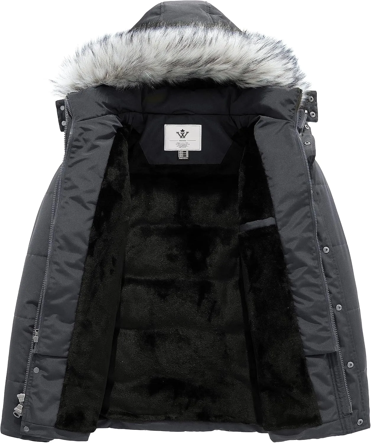 WenVen Men's Winter Puffer Coat Thicken Winter Warm Padded Jacket with Hood