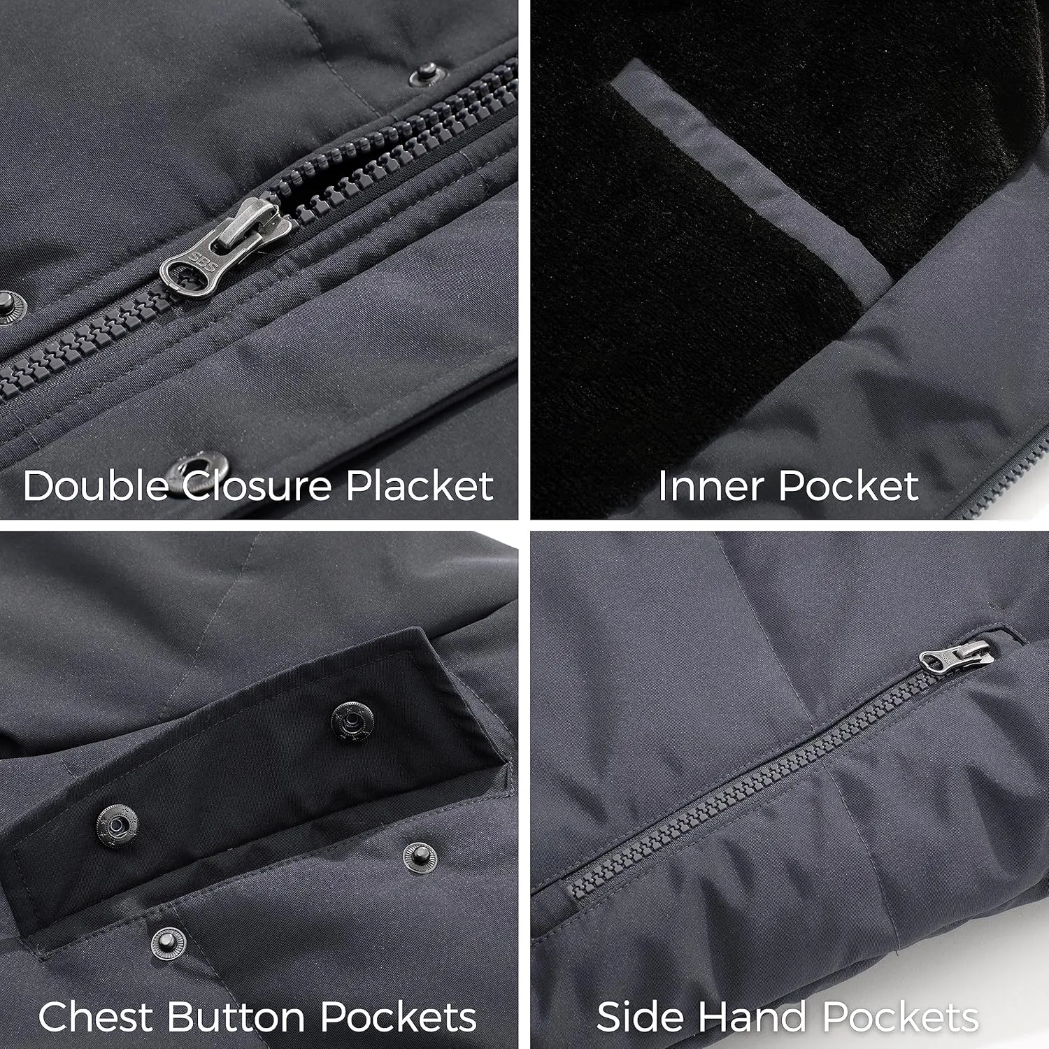 WenVen Men's Winter Puffer Coat Thicken Winter Warm Padded Jacket with Hood