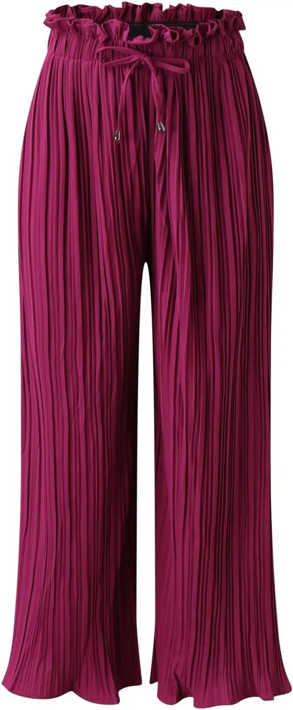 Wide Leg Pants for Women Casual Loose Fit Lounge Pants Lightweight Athletic Harem Pants Walking Linen Pants