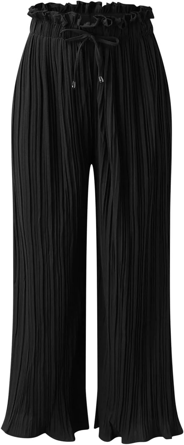 Wide Leg Pants for Women Casual Loose Fit Lounge Pants Lightweight Athletic Harem Pants Walking Linen Pants